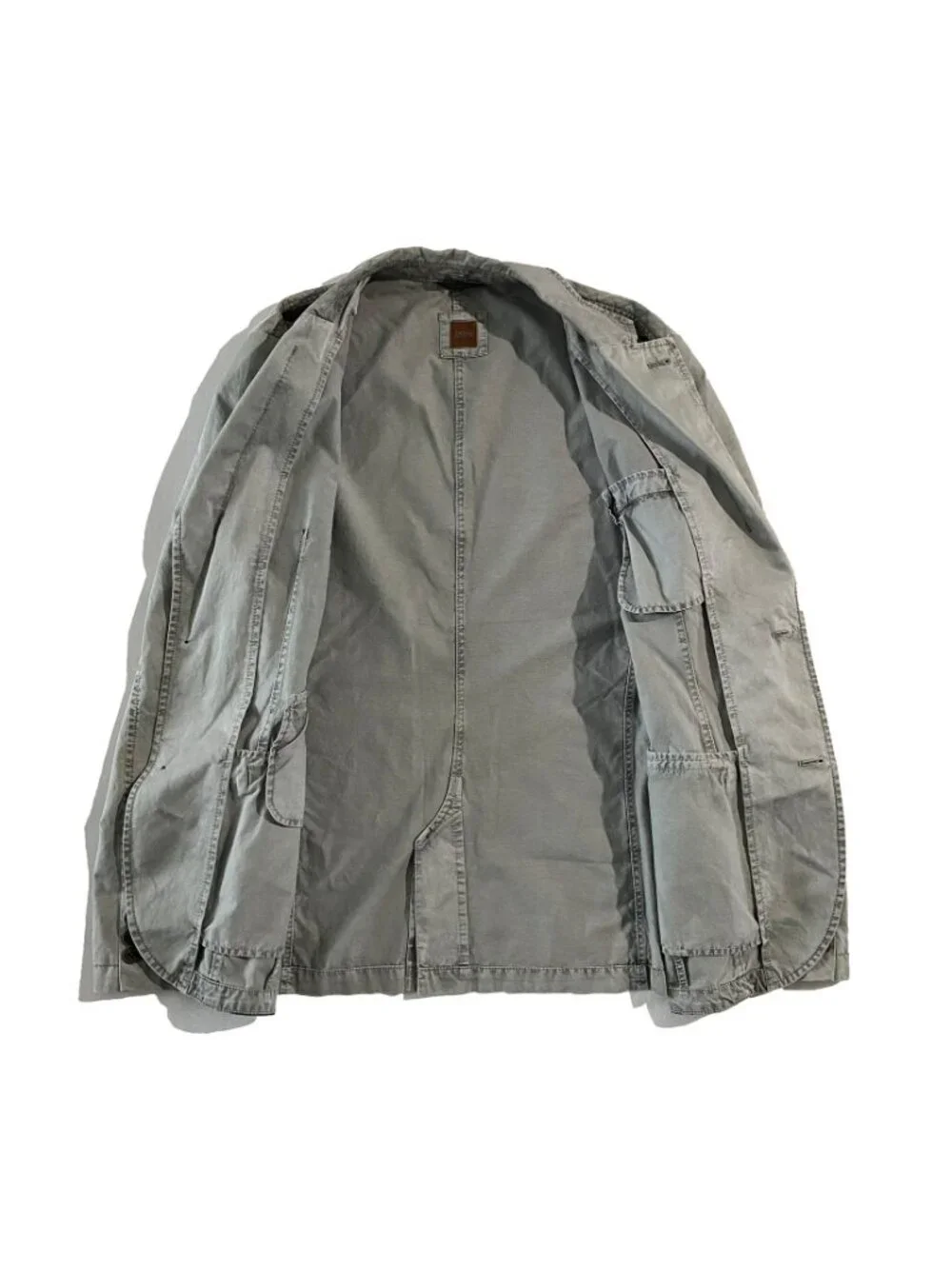 Rare BOSS Orange Hugo Boss Jacket Mens 44R Gray Tiger Stripe Camo Casual Blazer